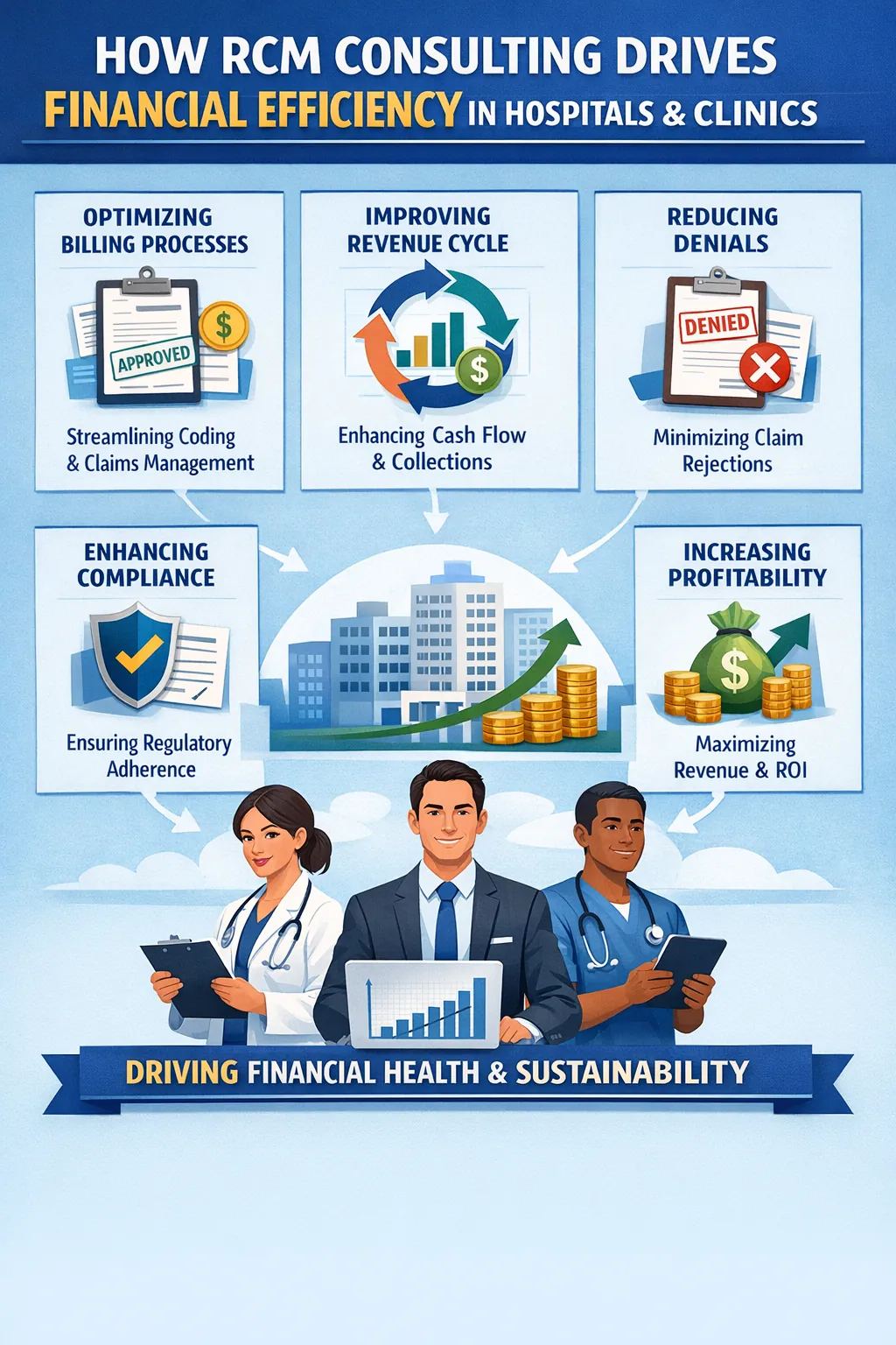 How RCM Consulting Drives Financial Efficiency in Hospitals and Clinics?