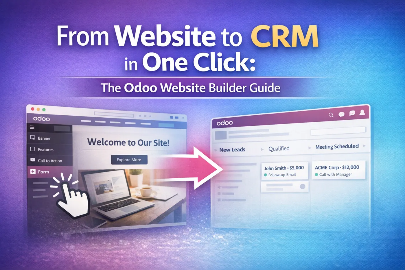 From Website to CRM in One Click: The Odoo Website Builder Guide